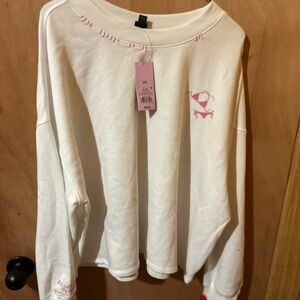 Target White and Pink Women's Sweater